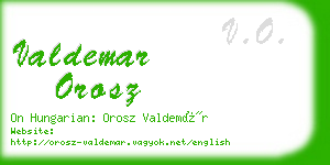 valdemar orosz business card